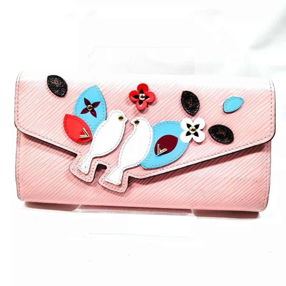 Louis Vuitton Limited Edition Pink Epi Birds Victorine Wallet